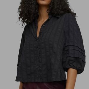 Free People Navy Blouse